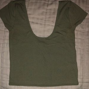 Green crop top